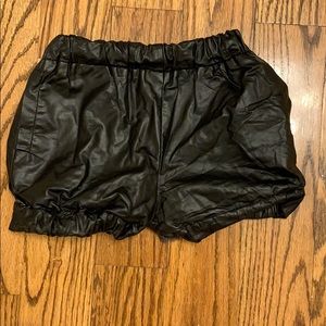 Girls Leather Shorts